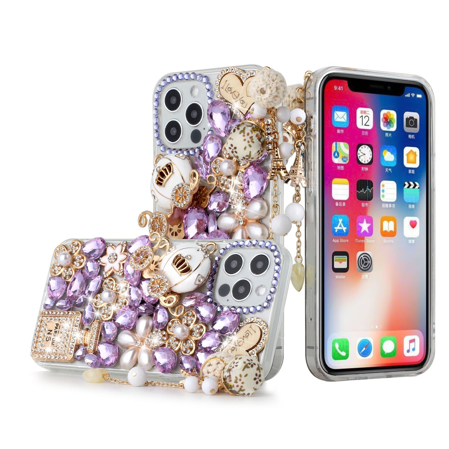 Iphone 13Pro (6.1 Inch) Celebration Diamond Case Purple
