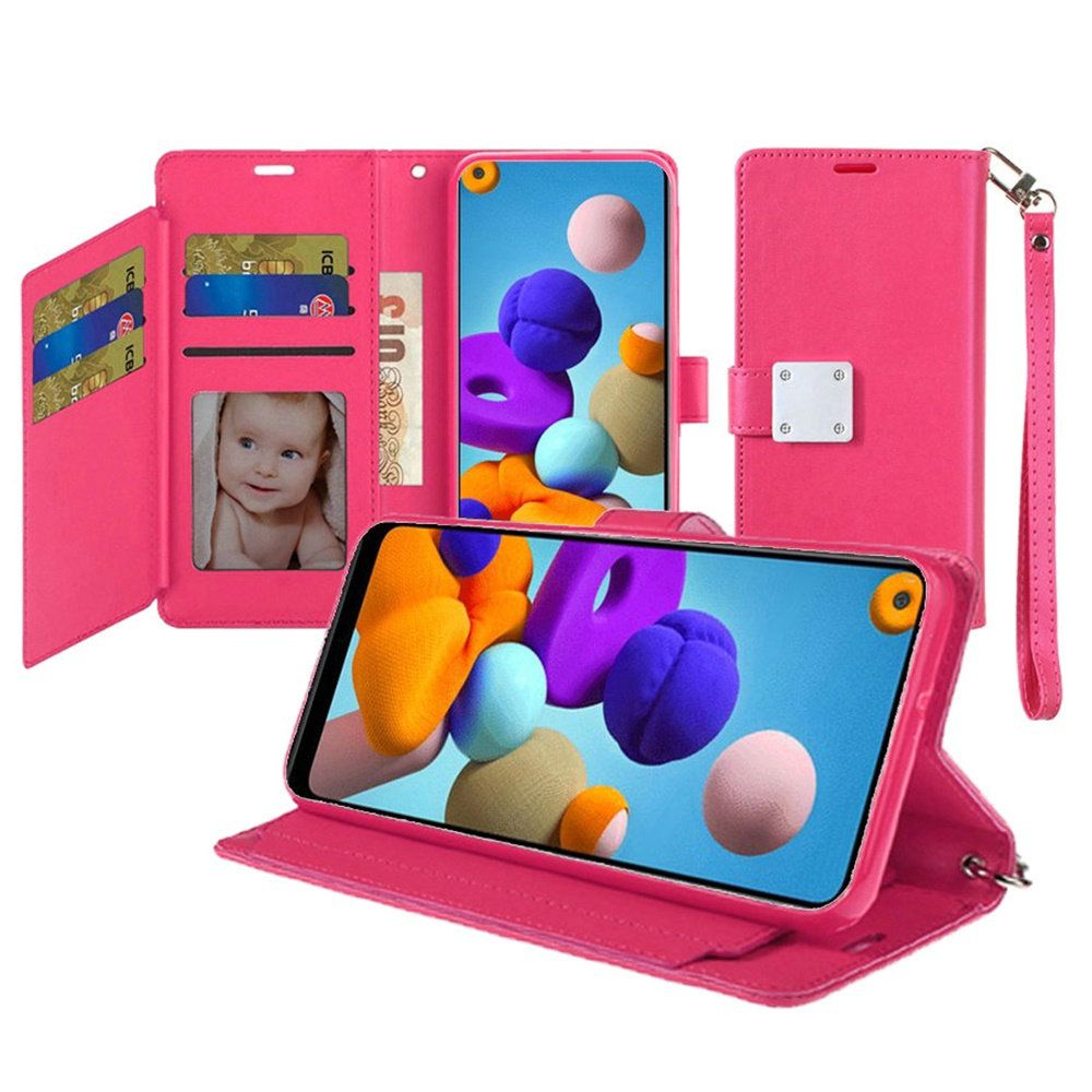 Iphone 13 (6.1 Inch) Wallet Flip Case with Card Slots Pink