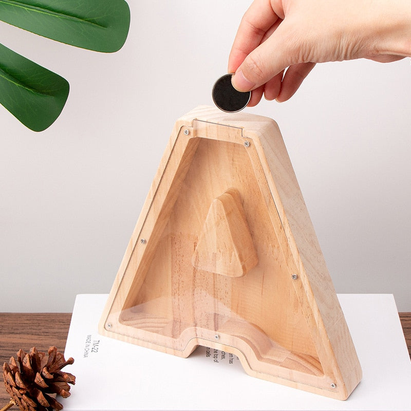 Wood Name Piggy Bank