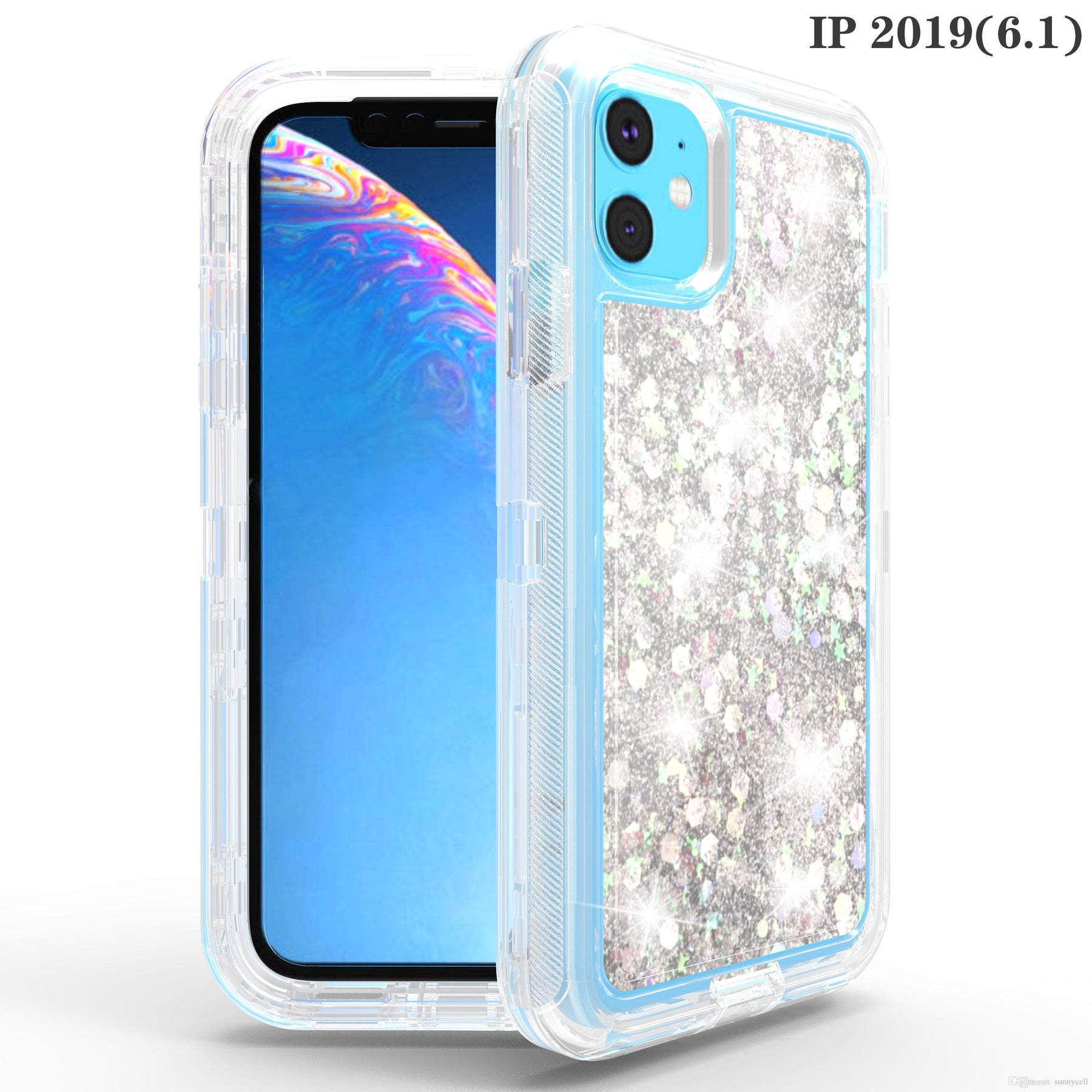 Iphone 11 (6.1 Inch) Waterfloating Glitter Case Silver