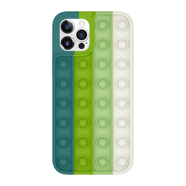 Iphone 12 / 12Pro (6.1 Inch) Fidget Press Bubble Case Dark Green