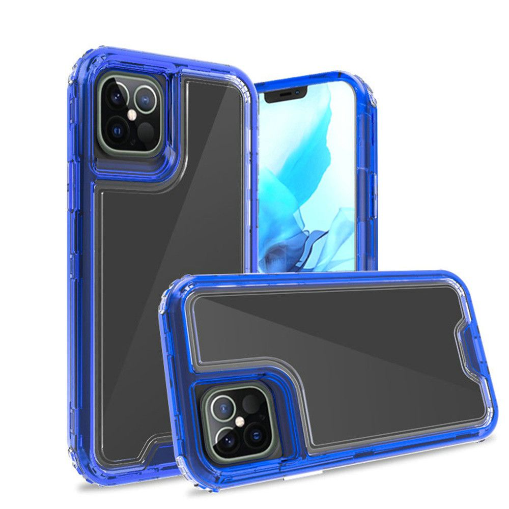 Iphone 12 / 12Pro (6.1 Inch) Hard Tpu Case Clear Blue