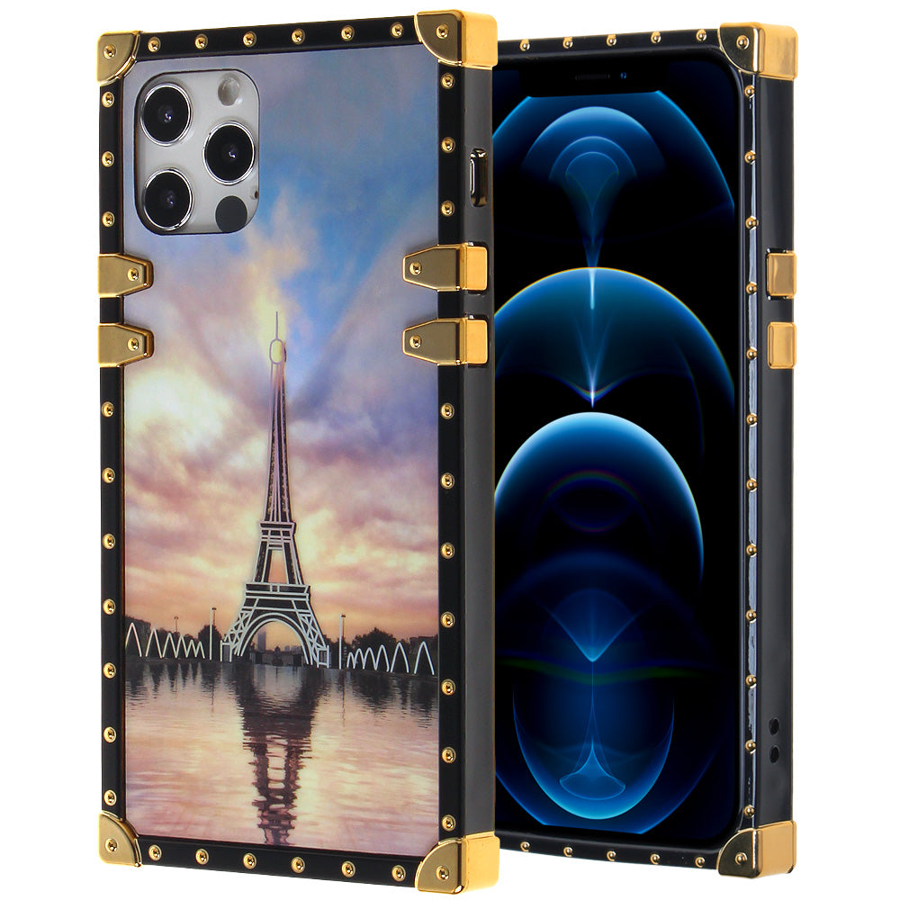 Iphone 12 / 12Pro (6.1 Inch) Design Case Eiffel Sunset