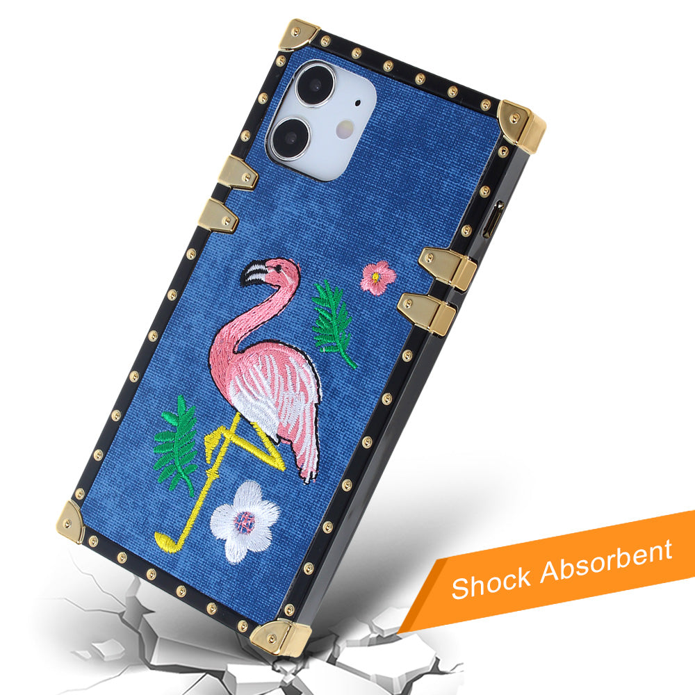 Iphone 12 / 12Pro (6.1 Inch) Fabric Design Case Flamingo