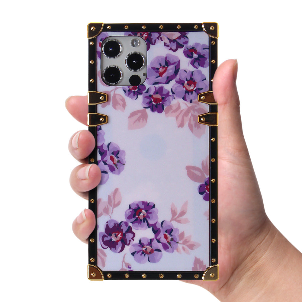 Iphone 12 / 12Pro (6.1 Inch) Design Case Flowers On Purple