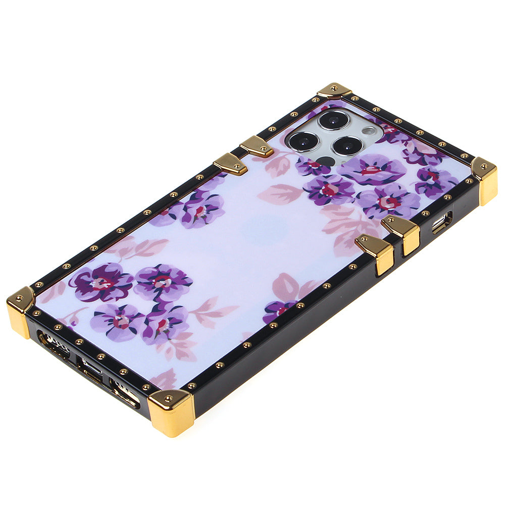 Iphone 12 / 12Pro (6.1 Inch) Design Case Flowers On Purple