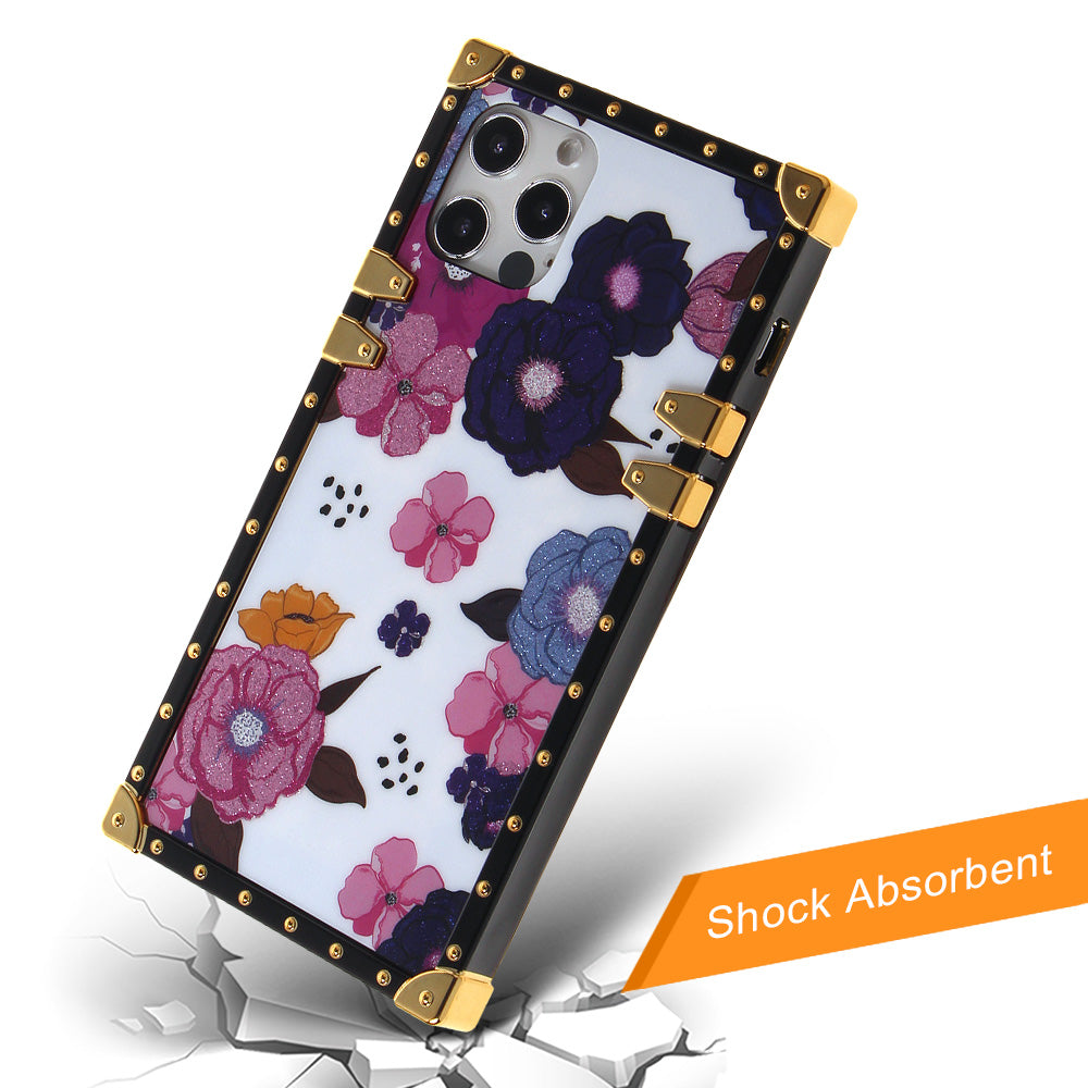 Iphone 12 / 12Pro (6.1 Inch) Design Case Flowers On White