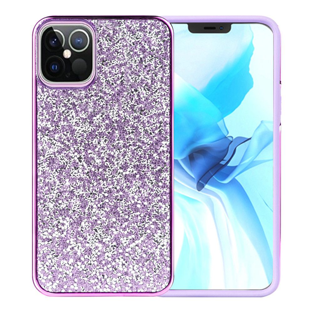 Iphone 13Pro (6.1 Inch) Rock Diamond Case Purple