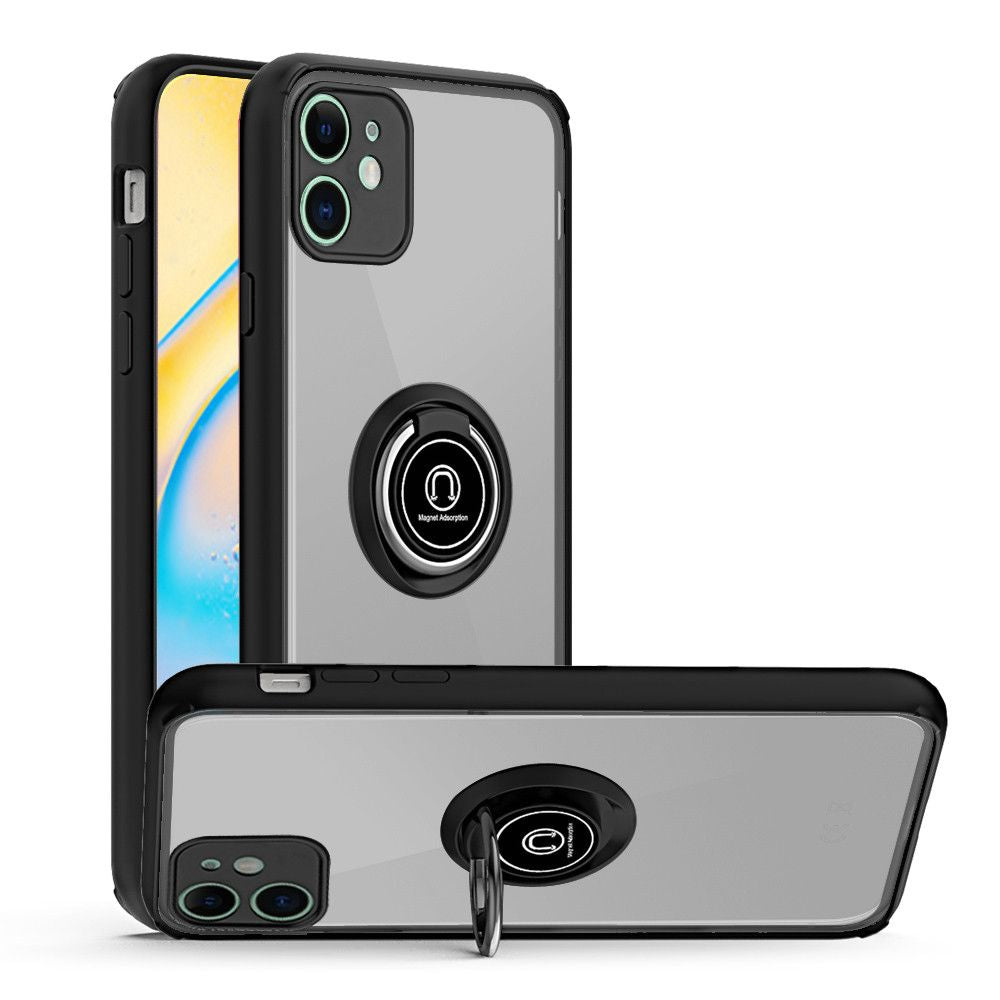 Iphone 12 / 12Pro (6.1 Inch) Clear Ring Case Black