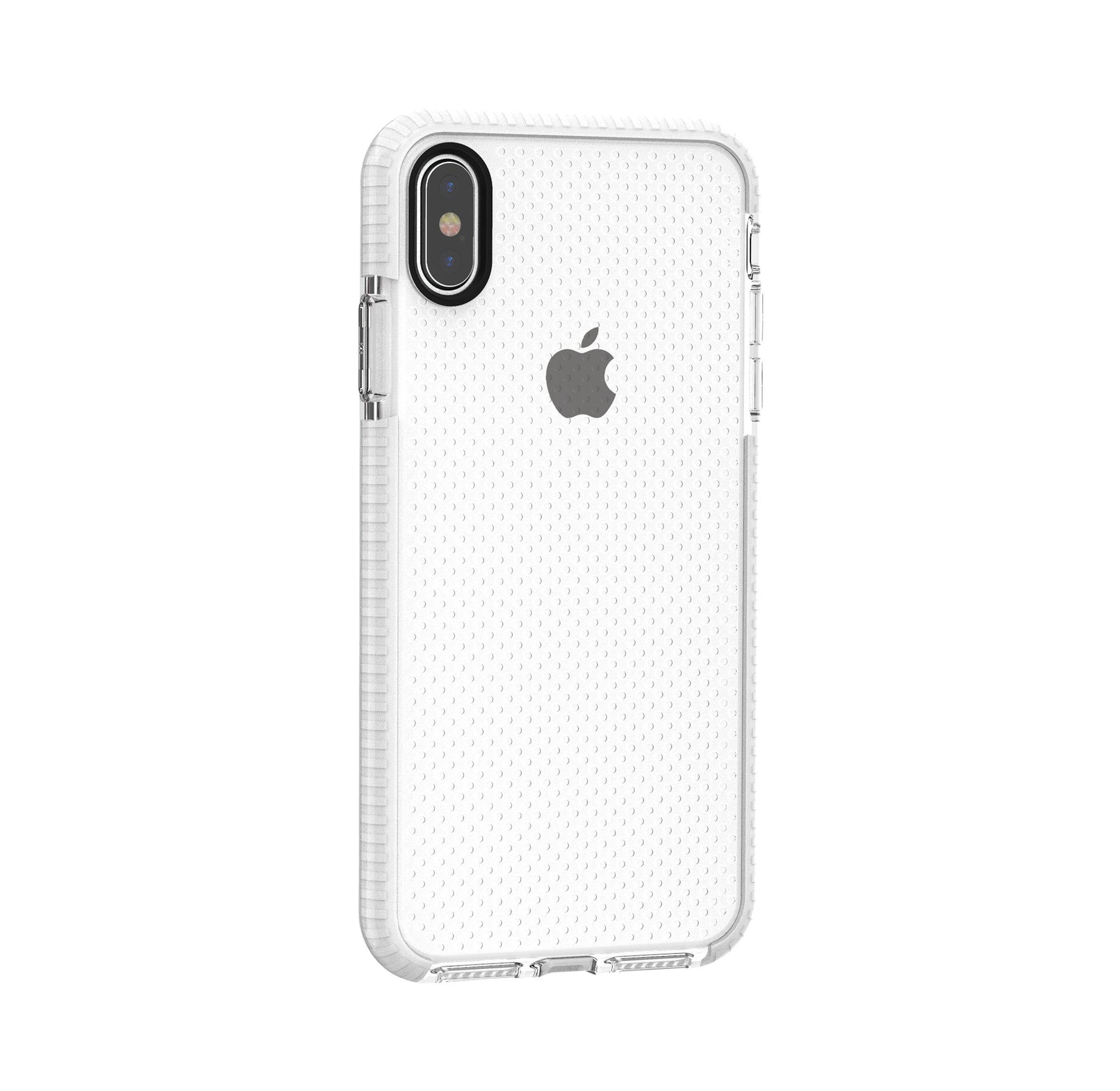 Iphone Xs Max Clear TPU case with border White