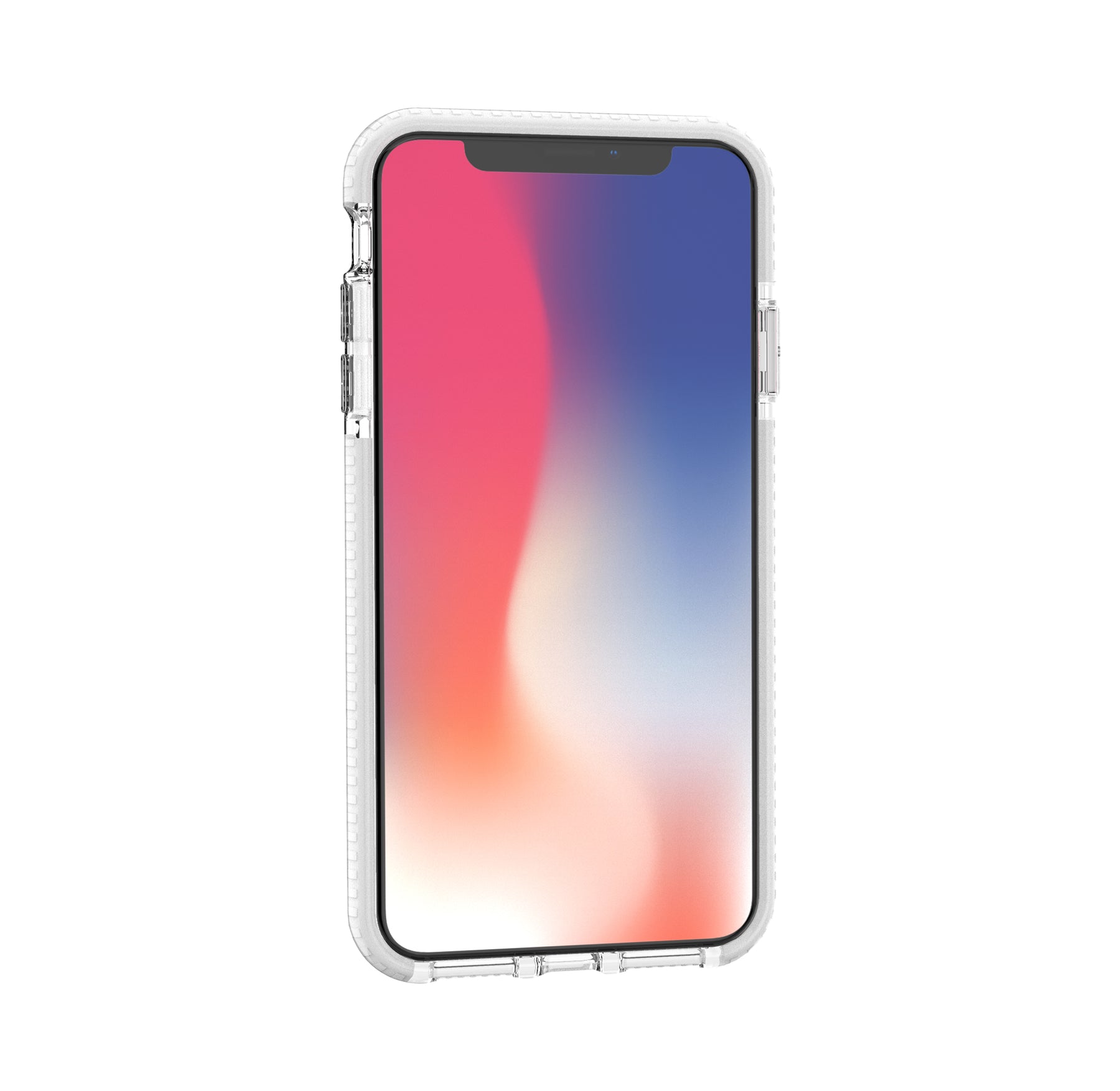 Iphone Xs Max Clear TPU case with border White