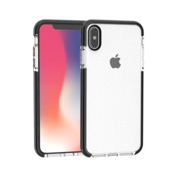 Iphone Xs Max Clear TPU Candy Case with Border Black
