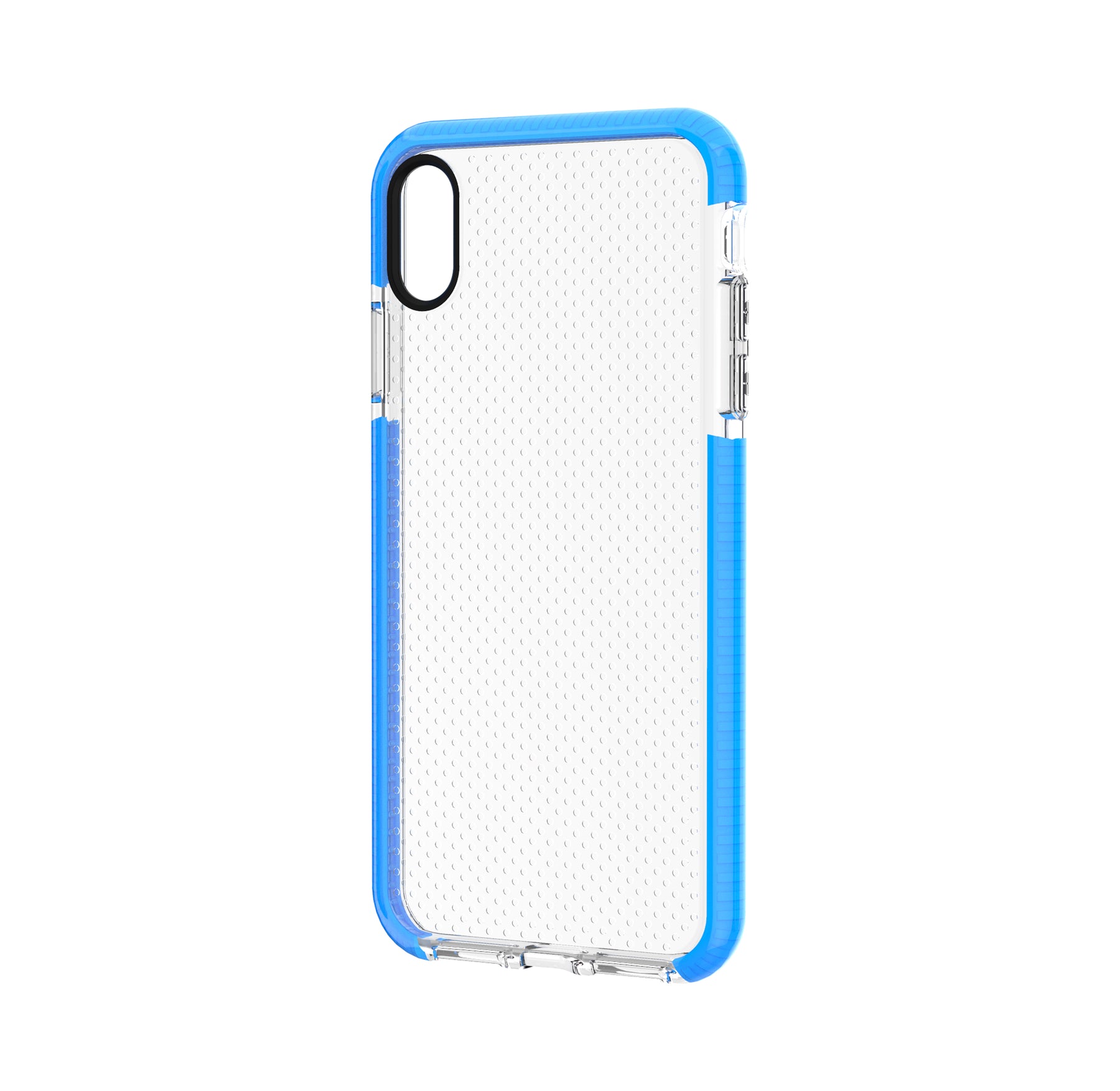 Iphone Xs Max Clear TPU case with Border Blue