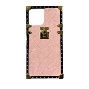 Iphone 12 / 12Pro ( 6.1 Inch) Checkered Solid Case Pink