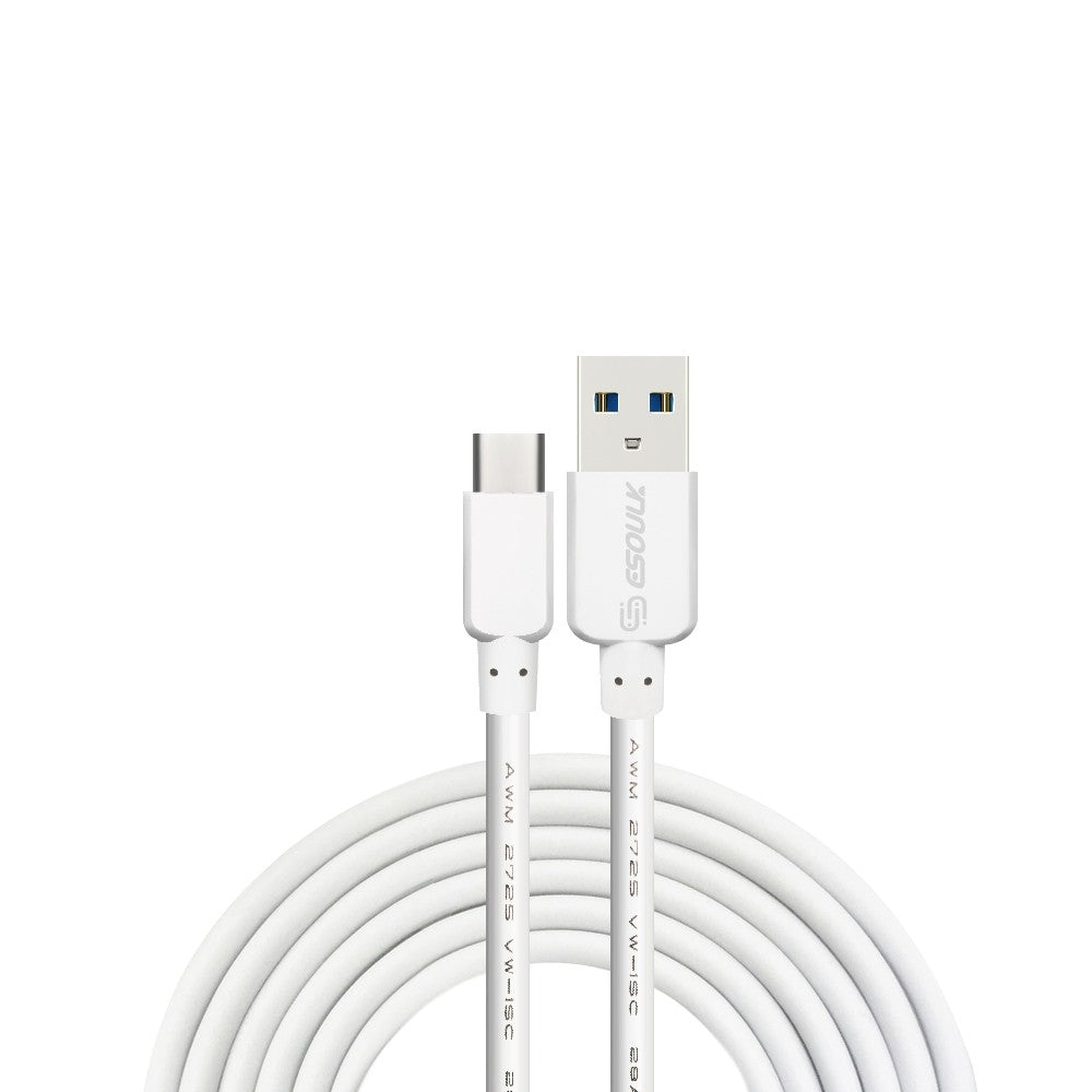 Esoulk 5Feet Charging Cable For Type C In White