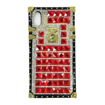 Iphone XR Block Diamond Case Red