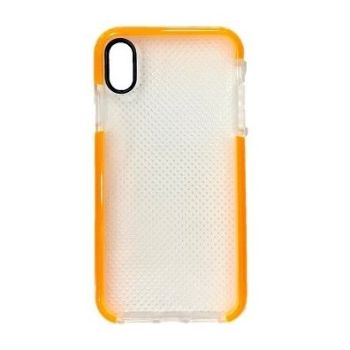 Iphone Xs Max Clear Case with Border Orange