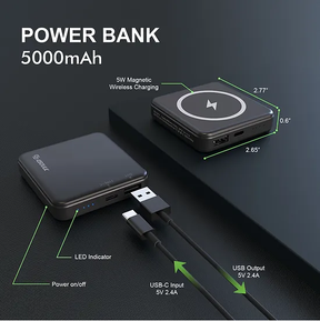 ESOULK - Magnetic Wireless Power Bank 5000mAh 5W [EP31-BK] - Black