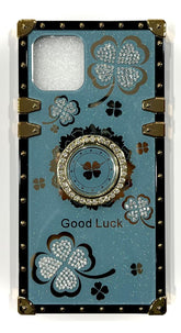 Iphone 12Pro Max ( 6.7 Inch) Diamond Goodluck Ring Case Blue