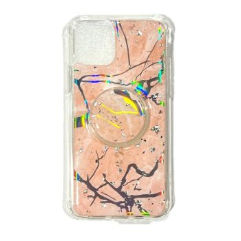 Iphone 11Pro (5.8 inch) Marble Case with Ring Holder Rose Gold