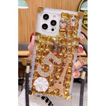 Iphone 11Pro Max Block Diamond Case With Eiffel Rose Gold