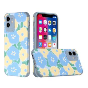 Iphone 12 / 12Pro (6.1Inch) Design Case Flowers Blue Yellow