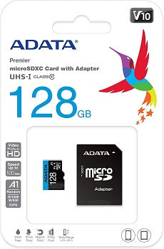 Adata Memory Card Micro SDXC Card Adaptor UHS-I Class 128GB