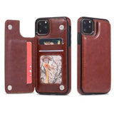 Iphone 13 (6.1 Inch) Leather Backflip Case Brown