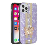 Iphone 11 (6.1Inch) Butterfly Case with Diamonds Purple