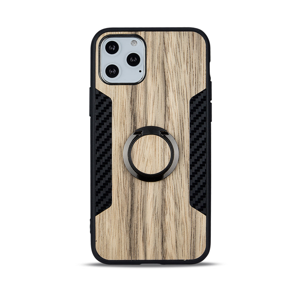Iphone 11Pro (5.8 Inch) Wood Ring Holder Case - Maple