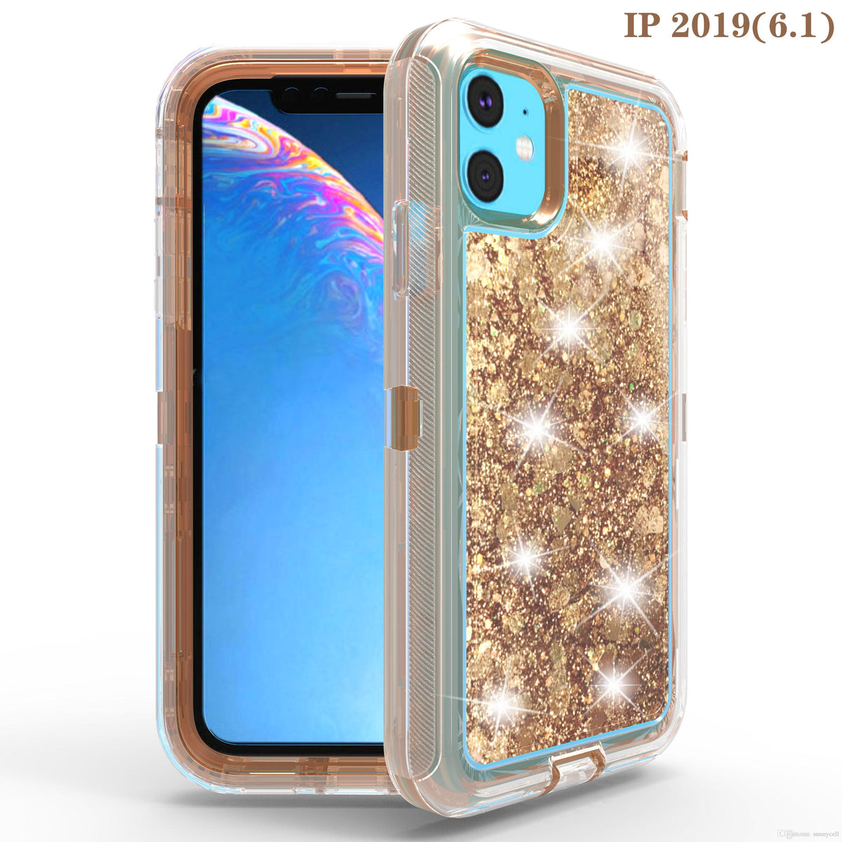 Iphone 11 (6.1 Inch) Waterfloating Glitter Case Rose Gold