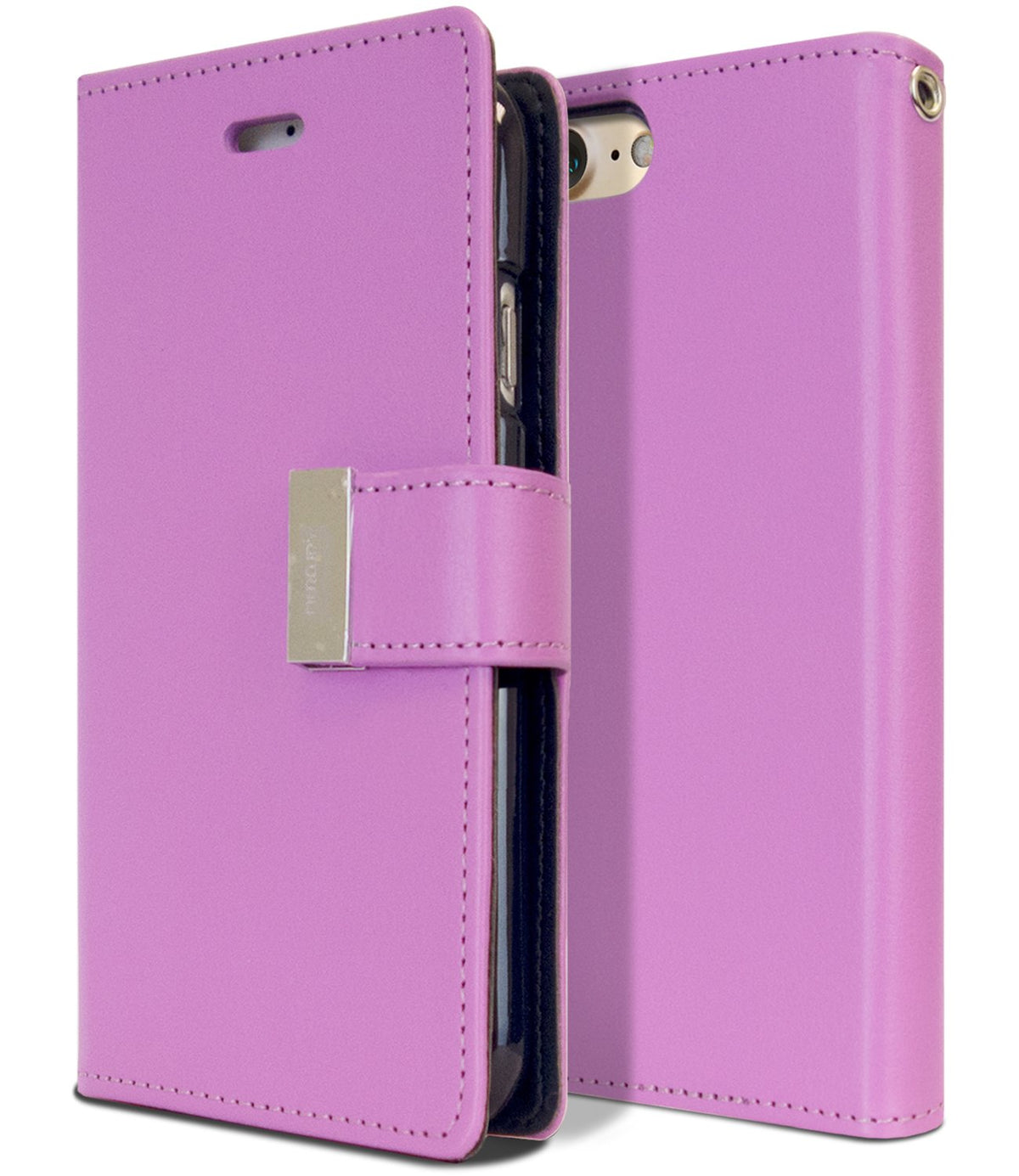 Iphone 7 / 8 / SE Wallet Flip Case with Card Slots Purple