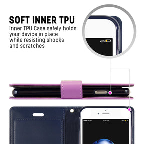 Iphone 7Plus / 8Plus Wallet Case W/ Extra Card Slots In Purple