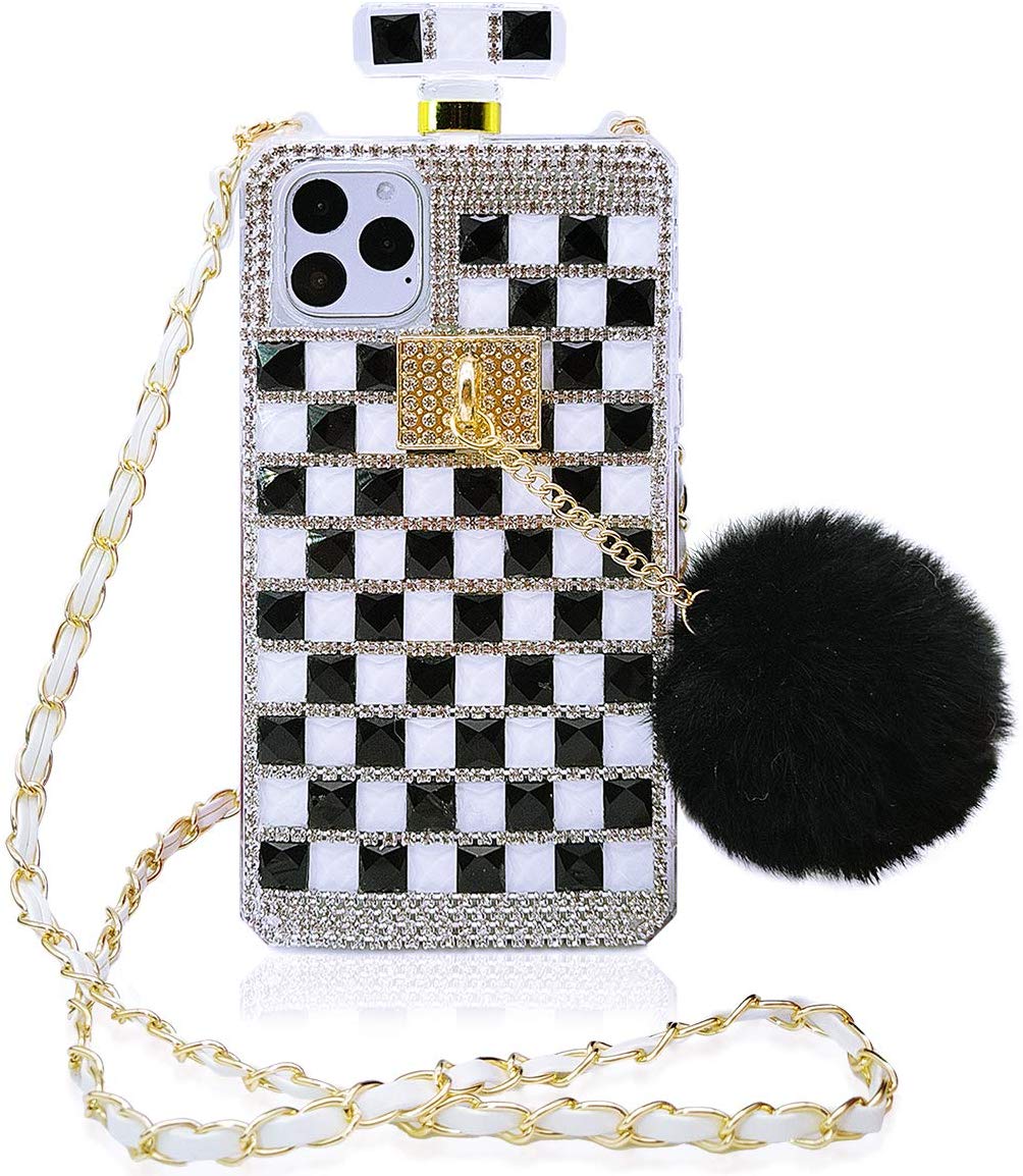 Iphone 11Pro Max (6.5 Inch) Perfume Bottle Diamond Case In Black White