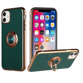 Iphone 12 / 12Pro (6.1Inch) Chrome Ring Case Dark Green