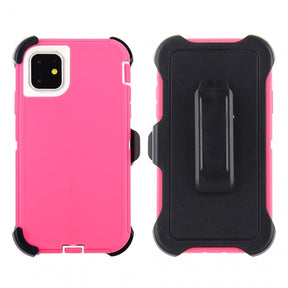 Iphone 11Pro (5.8 Inch) Full Protection Construction Case In Pink/White