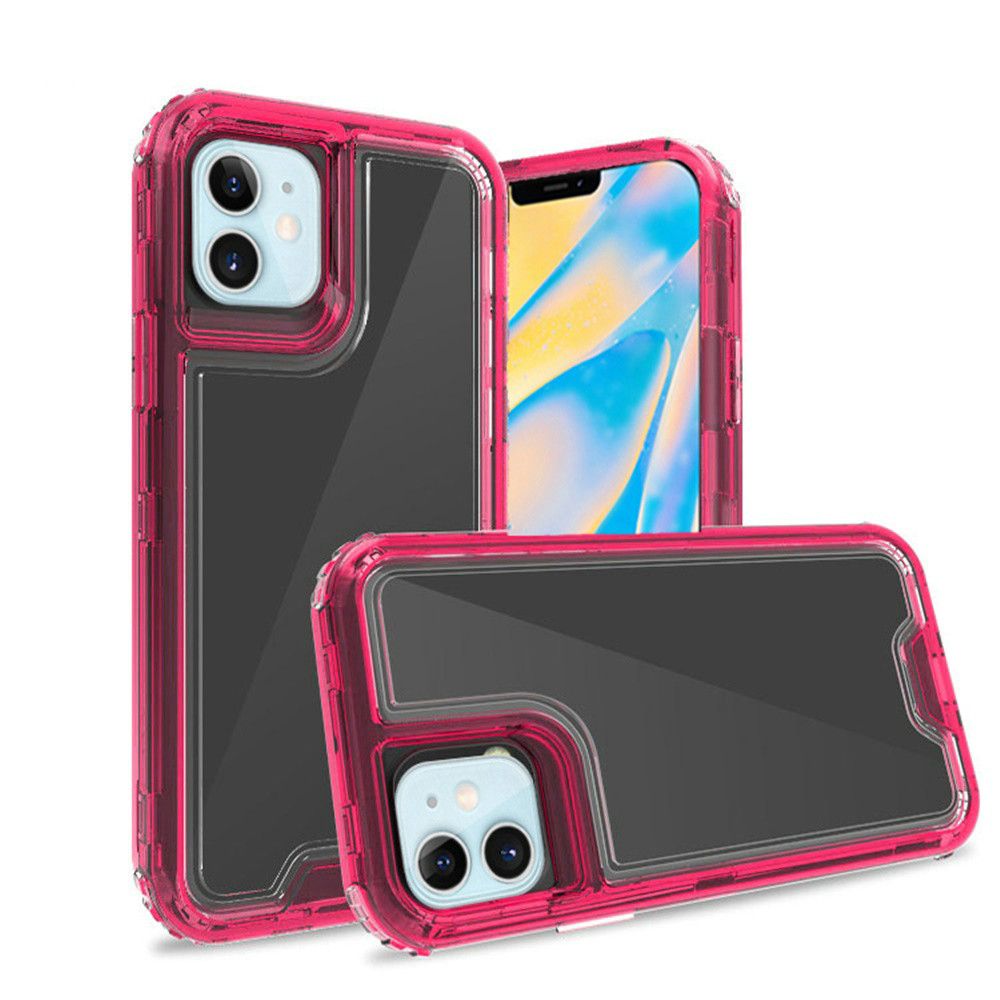 Iphone 12Mini (5.4 INCH) Hard Tpu Case Clear Red
