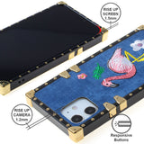 Iphone 12 / 12Pro (6.1 Inch) Fabric Design Case Flamingo
