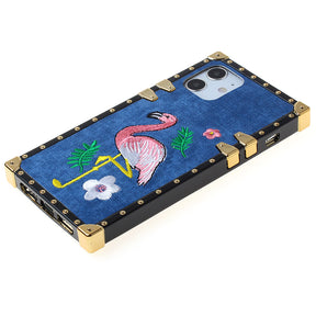 Iphone 12 / 12Pro (6.1 Inch) Fabric Design Case Flamingo