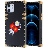Iphone 11 (6.1 Inch) Fabric Case with Flowers on Black