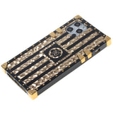 Iphone 12 / 12Pro (6.1 Inch) Design Case Gold Black Stripes