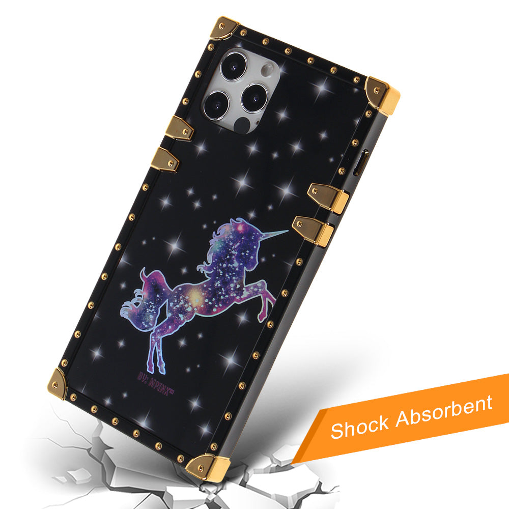 Iphone 12 / 12Pro (6.1 Inch) Design Case Unicorn On Black