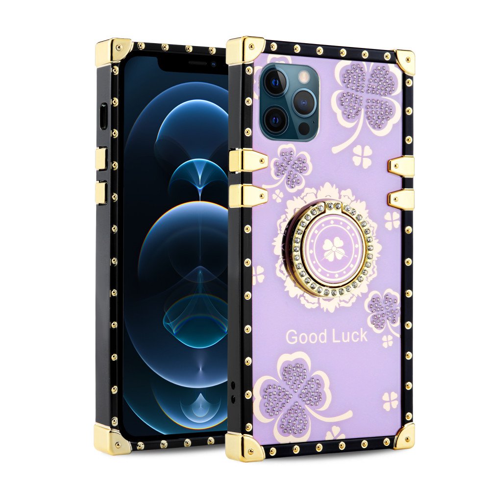 Iphone Xs Max Diamond Goodluck Ring Case Purple