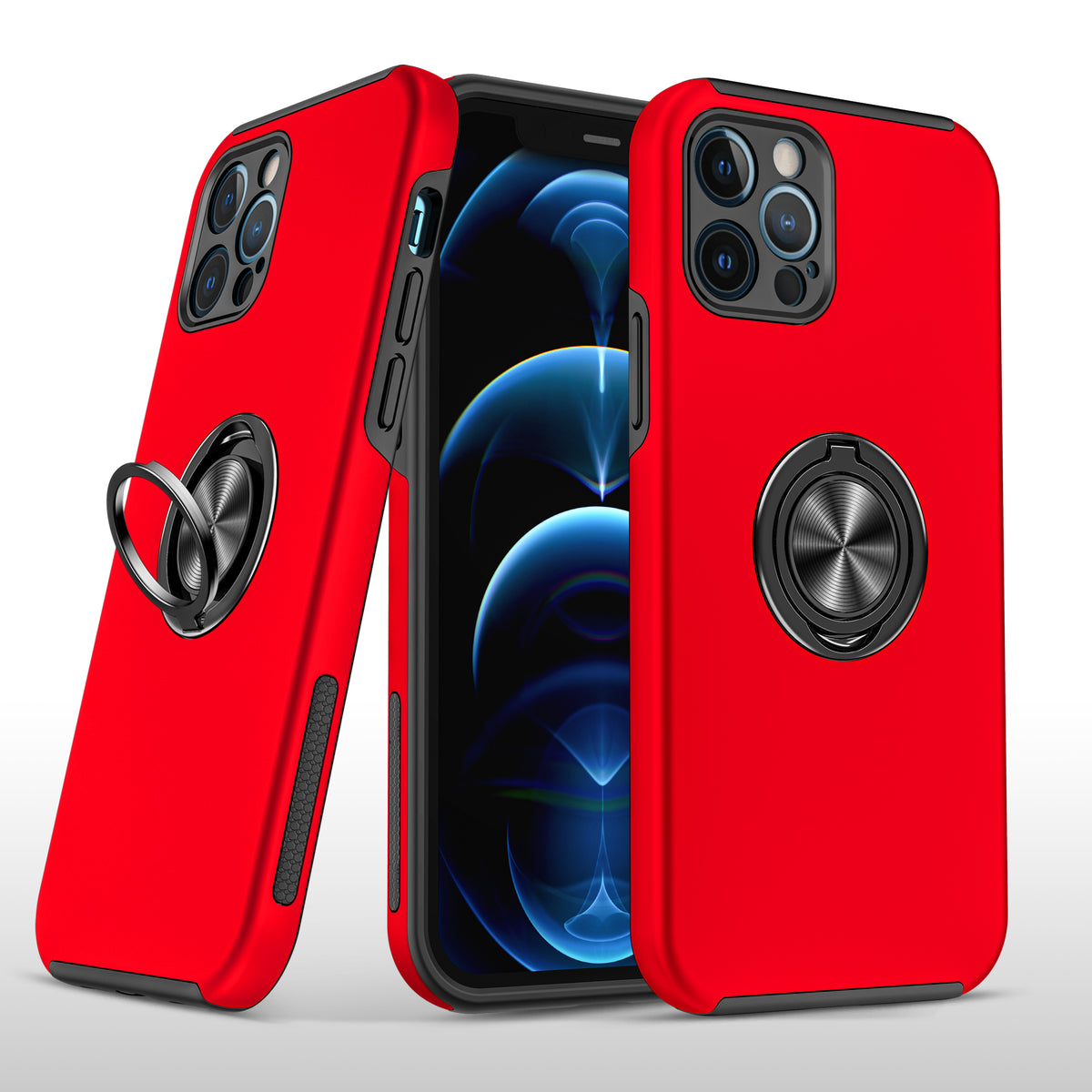 Iphone 13 (6.1 Inch) Round Ring Case Red