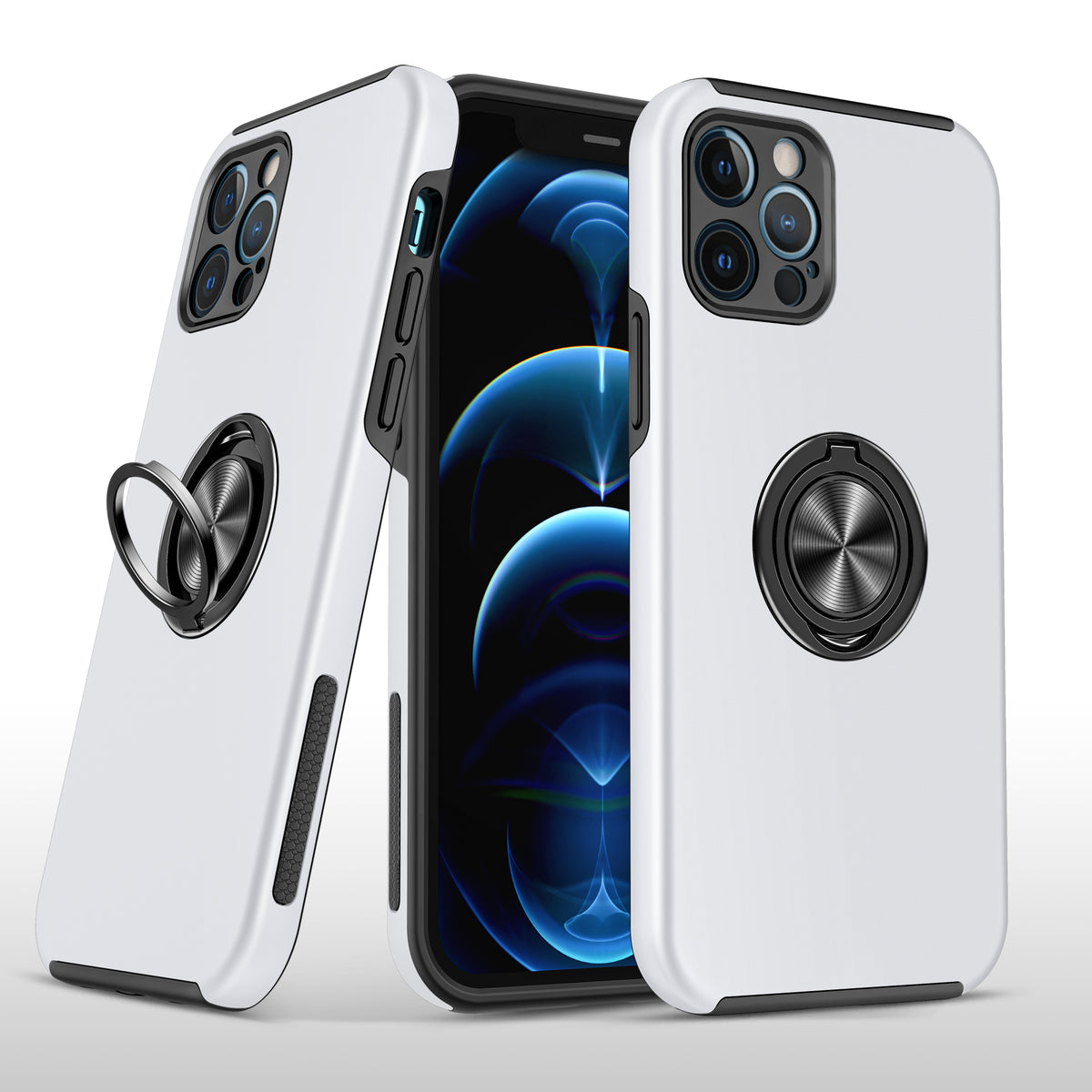 Iphone 13 (6.1 Inch) Round Ring Case Silver
