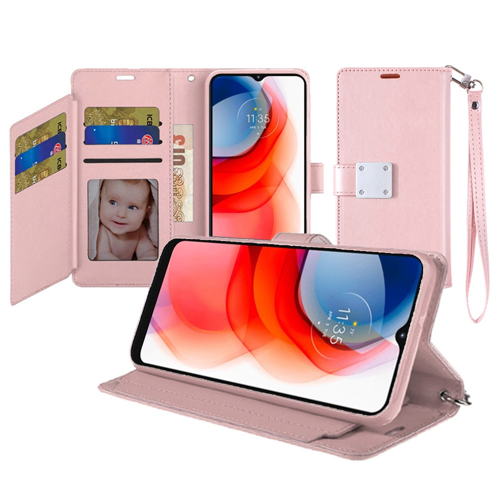Iphone 13 (6.1 Inch) Wallet Flip Case with Card Slots Rose Gold