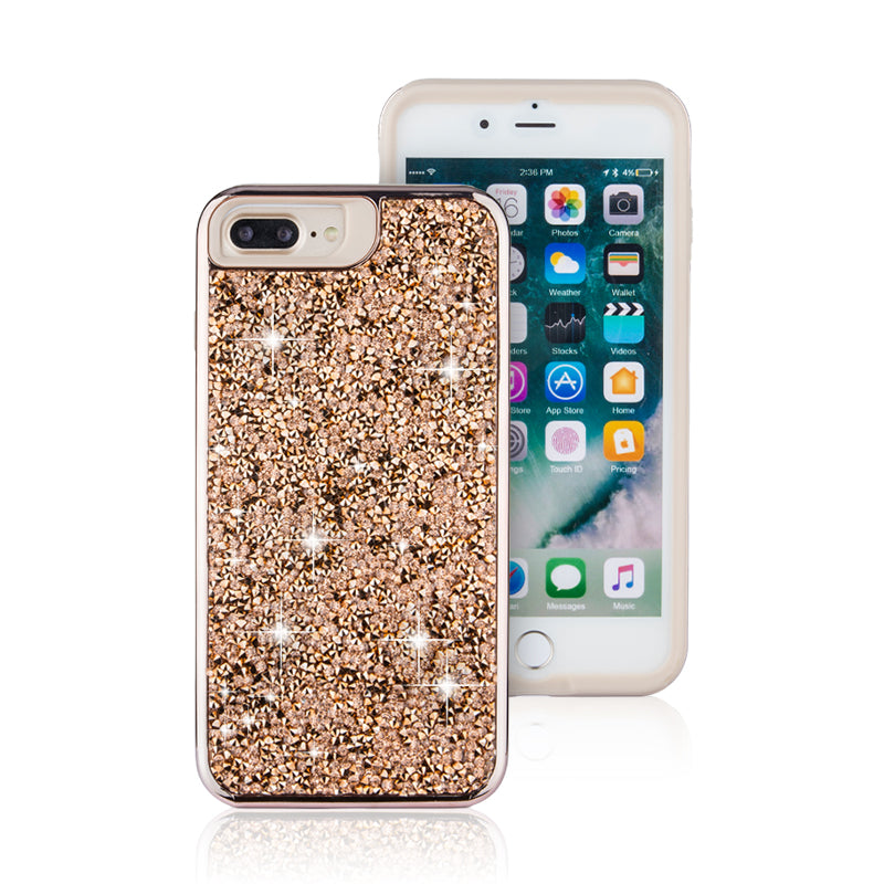 Iphone 7Plus / 8Plus Rock diamond Case Rose Gold