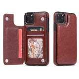 Iphone 12Pro Max ( 6.7 Inch) Leather BackFlip Credit Card Case Brown