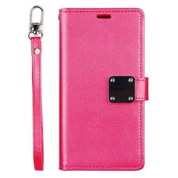 Iphone 7 / 8 / SE Wallet Flip Case with Card Slots Hot Pink