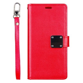 Iphone 7 / 8 / SE Wallet Flip Case with Card Slots Red